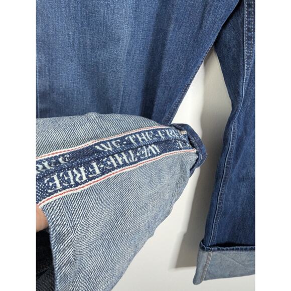 Free People We The Free Slim Shade Selvedge Jeans in Deep Indigo - Picture 4 of 13